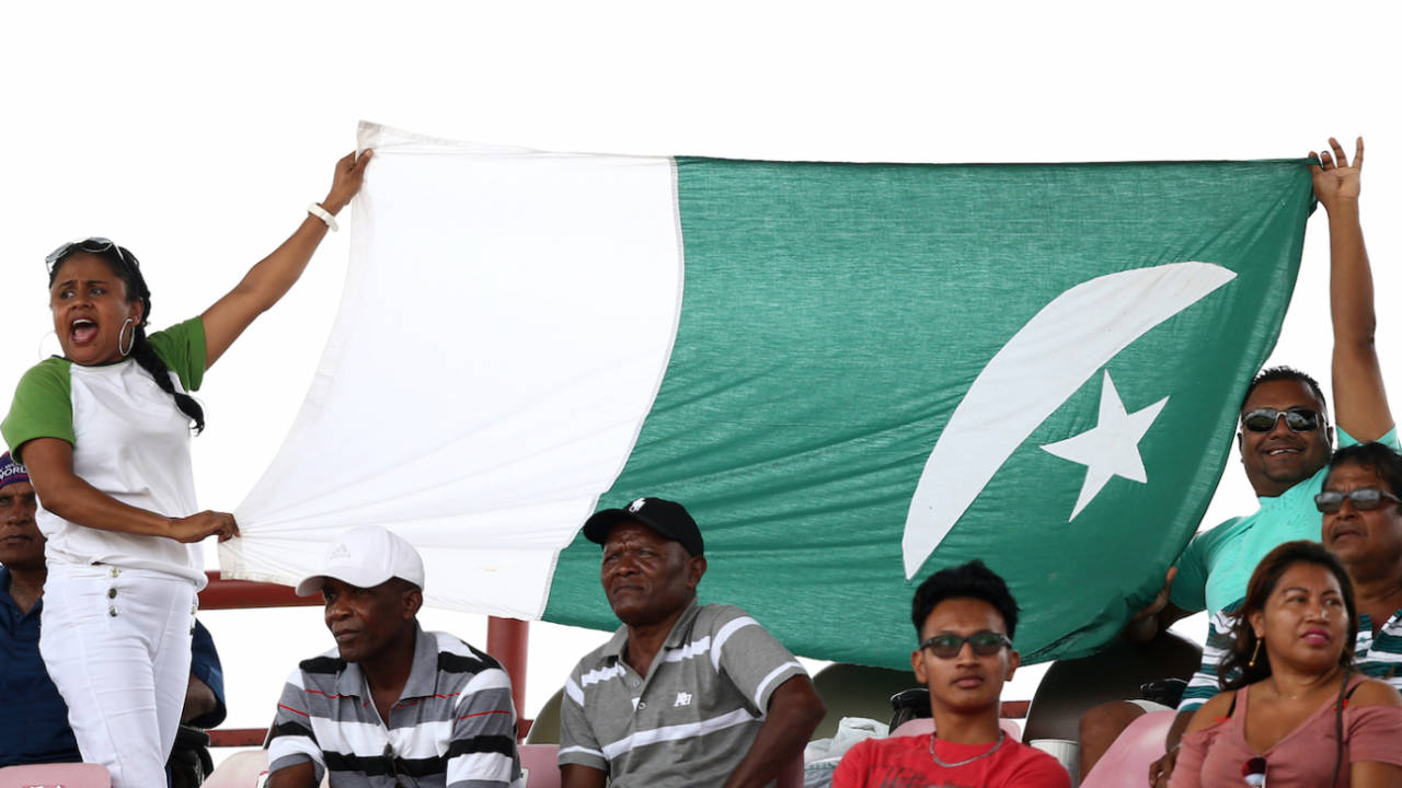 Fans display the Pakistan flag in Providence&nbsp;&nbsp;&bull;&nbsp;&nbsp;International Cricket Council