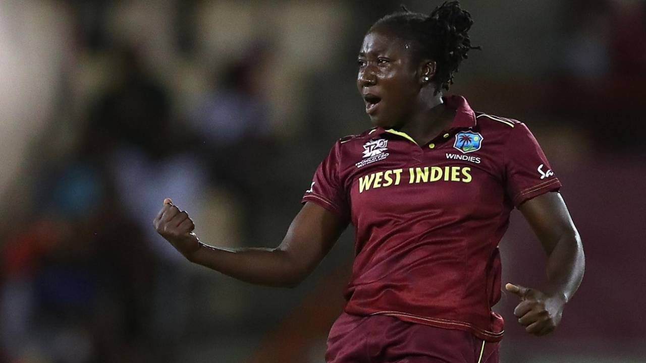 Stafanie Taylor is pumped up after taking a wicket&nbsp;&nbsp;&bull;&nbsp;&nbsp;ICC