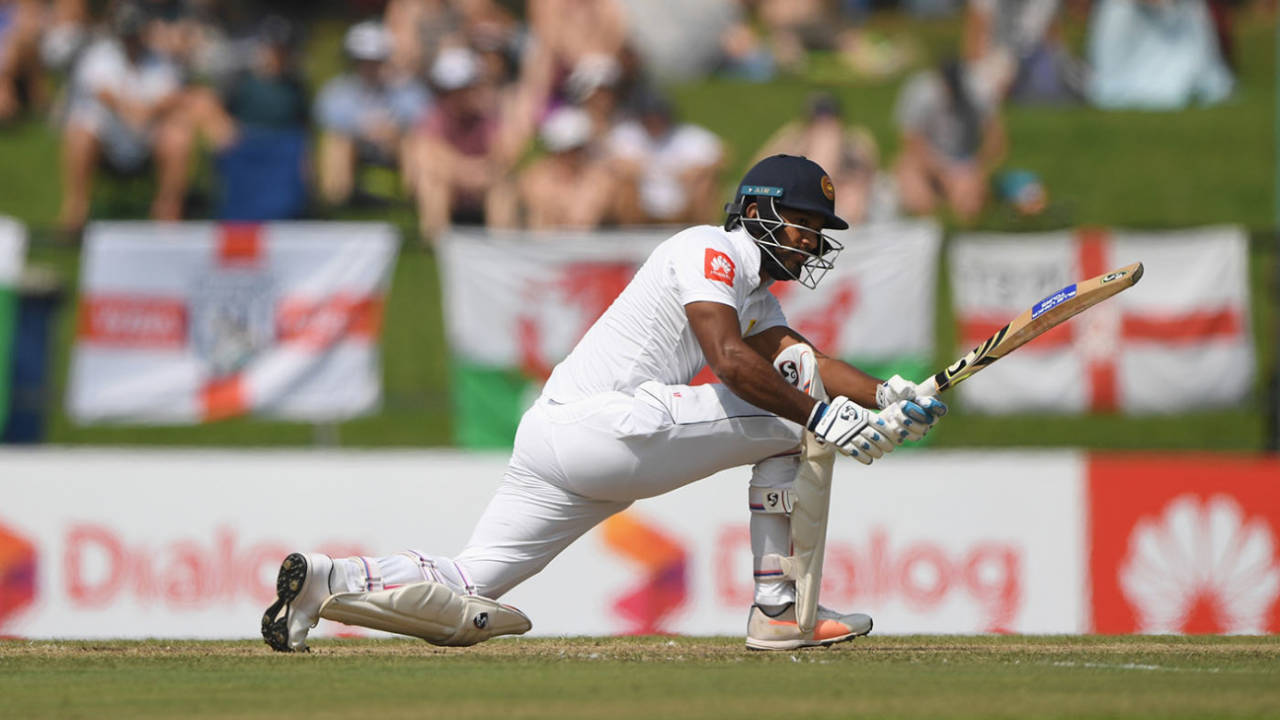 Dimuth Karunaratne settled into his innings&nbsp;&nbsp;&bull;&nbsp;&nbsp;Getty Images