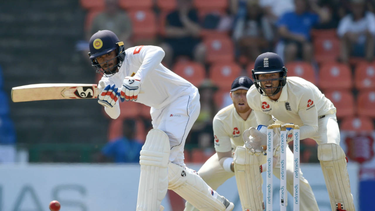 Dhananjaya de Silva was watchful early in his innings, Sri Lanka v England, 2nd Test, Pallekele, 2nd day, November 15, 2018