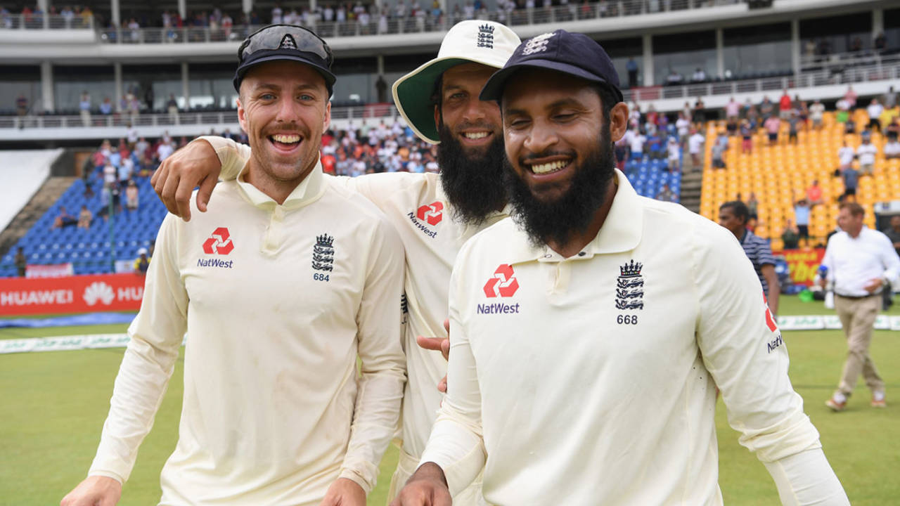 Jack Leach, Moeen Ali and Adil Rashid shared 19 of Sri Lanka's 20 wickets, Sri Lanka v England, 2nd Test, Pallekele, 5th day, November 18, 2018