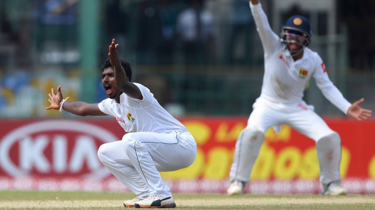 Lakshan Sandakan appeals unsuccessfully, Sri Lanka v England, 3rd Test, Colombo, 1st day, November 23, 2018