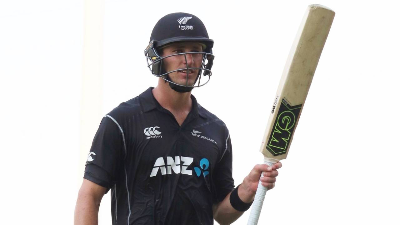 Will Young acknowledges the applause after his century&nbsp;&nbsp;&bull;&nbsp;&nbsp;New Zealand Cricket