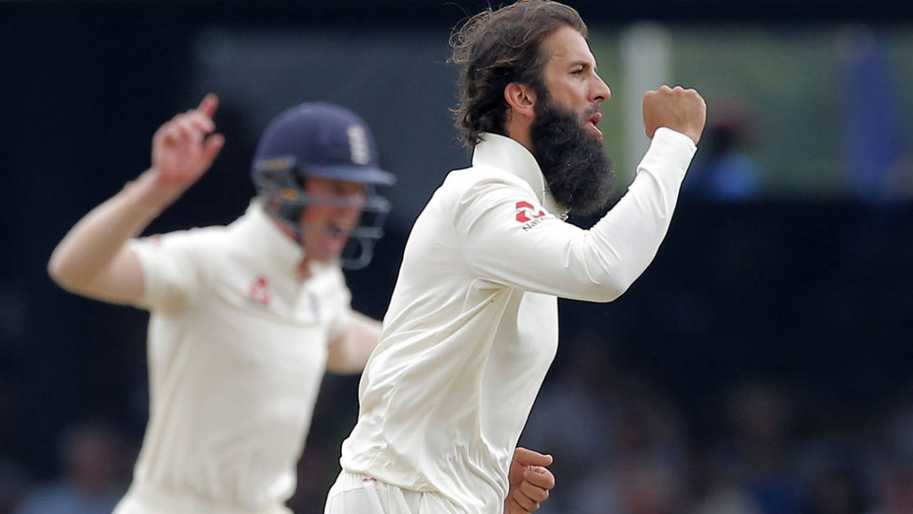 Moeen Ali struck twice with the new ball, Sri Lanka v England, 3rd Test, SSC, Colombo, 3rd day, November 25, 2018