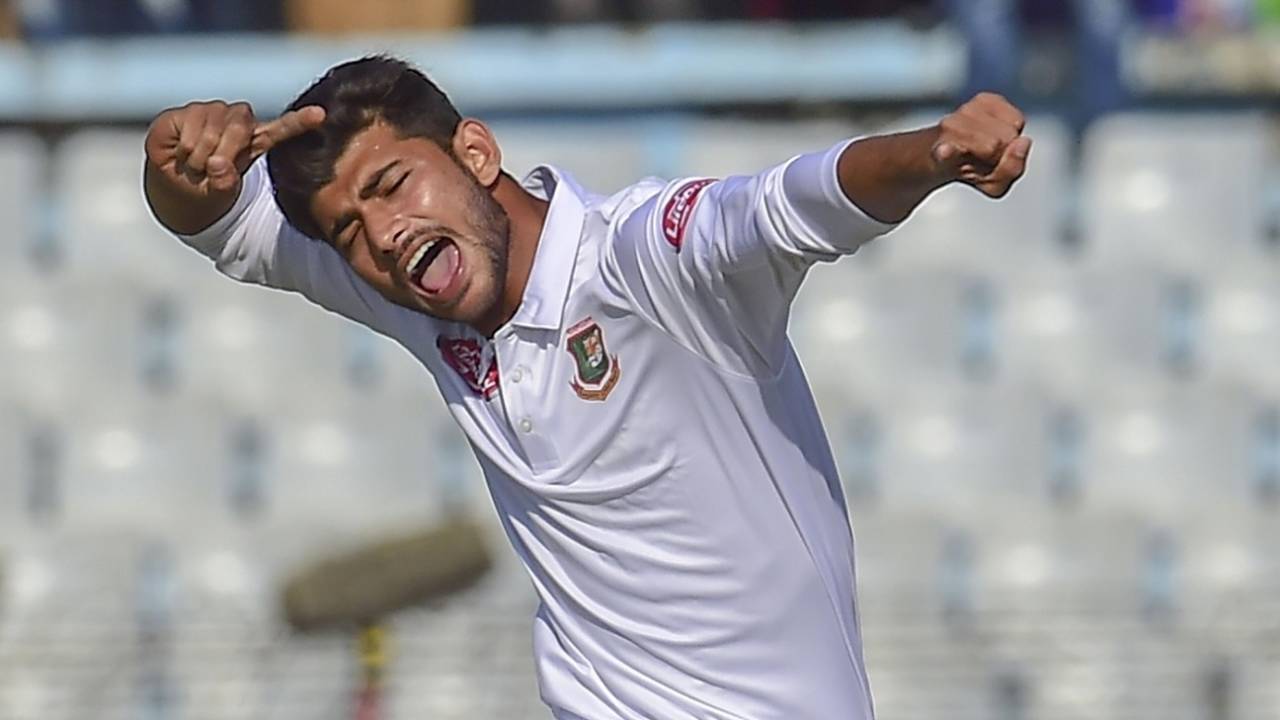 Nayeem Hasan bagged a five-for on debut, Bangladesh v West Indies, 1st Test, Chattogram, 2nd day