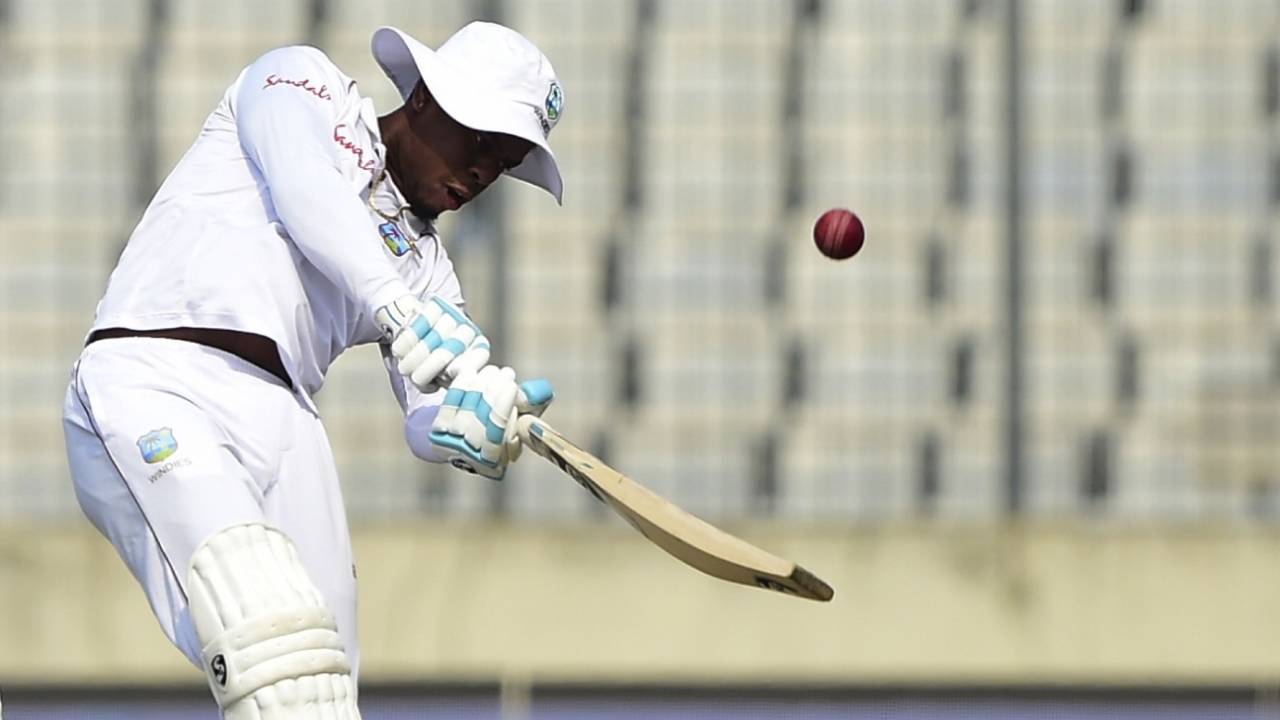 Shimron Hetmyer slammed a six-heavy 93 in the follow-on, Bangladesh v West Indies, 2nd Test, Dhaka, 3rd day, December 2, 2018