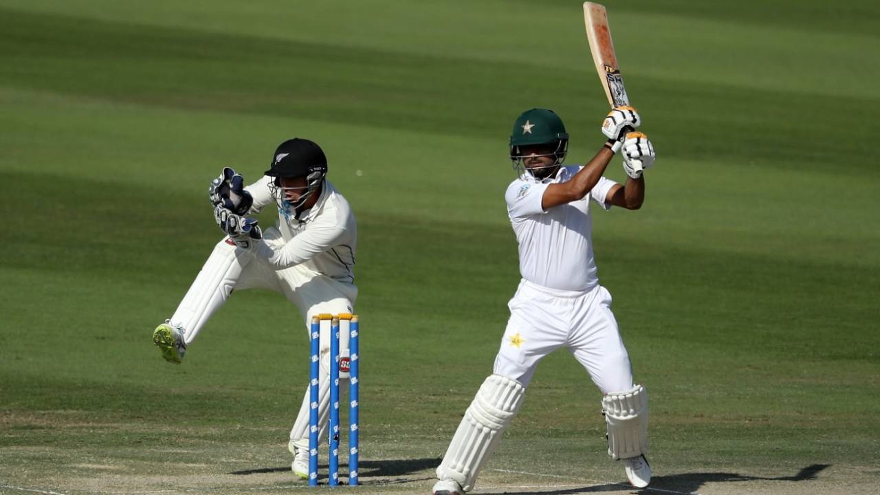 Babar Azam crossed 1000 Test runs during his half-century, Pakistan v New Zealand, 3rd Test, Abu Dhabi, 5th day, December 7, 2018