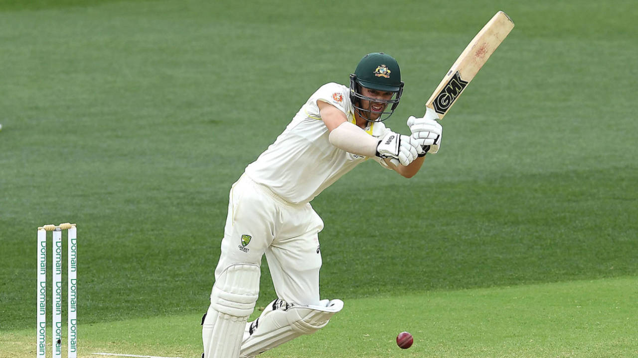 Travis Head works into the leg side, Australia v India, 1st Test, Adelaide, 3rd day, December 8, 2018