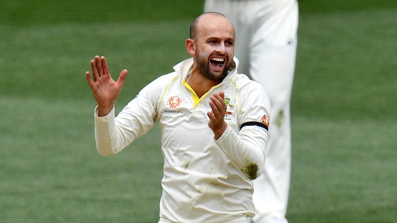 Nathan Lyon celebrates a wicket&nbsp;&nbsp;&bull;&nbsp;&nbsp;Getty Images and Cricket Australia