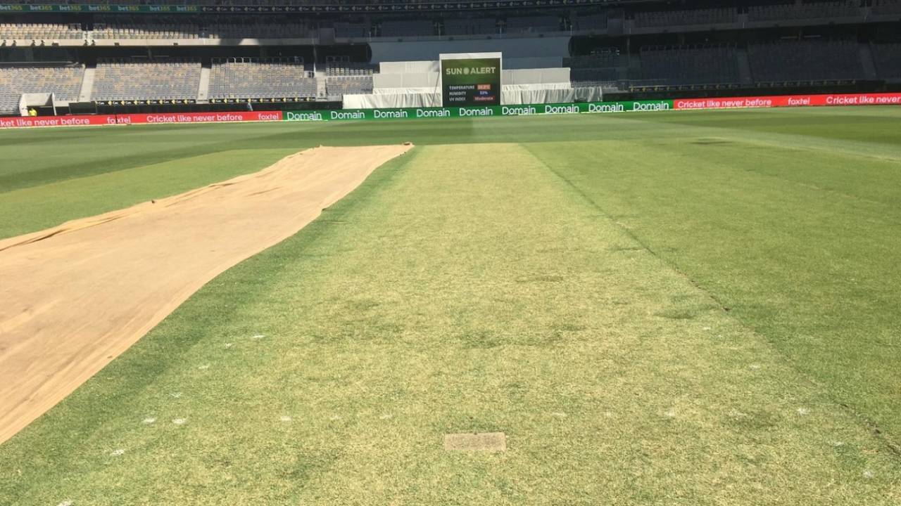 The pitch at Perth Stadium started green and produced an absorbing contest, Australia v India, 2nd Test, Perth, December 13, 2018