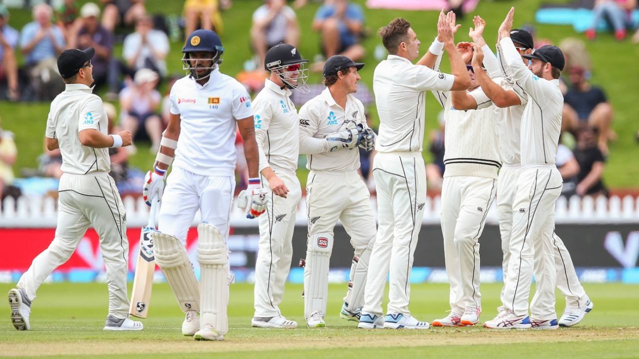 Tim Southee ripped through Sri Lanka's top order, New Zealand v Sri Lanka, 1st Test, Wellington, 1st day, December 15, 2018