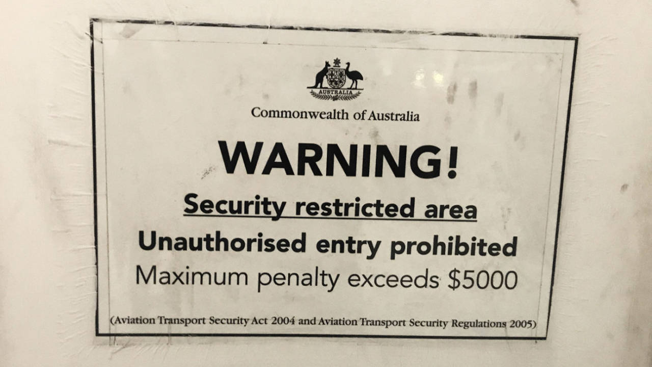 A sign in Australia
