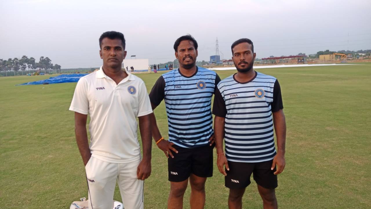 AM Narayanan, Saiju Titus and Ranjit Baskaran were all called up at the last minute after several players had been disallowed, Puducherry v Mizoram, Ranji Trophy 2018-19, Puducherry, December 1, 2018