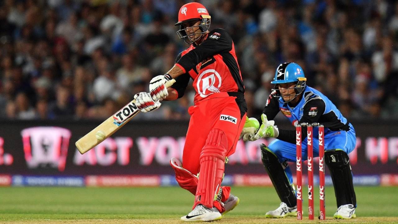 Mohammad Nabi tees off, Adelaide Strikers v Melbourne Stars, BBL 2018, Adelaide, December 23, 2018