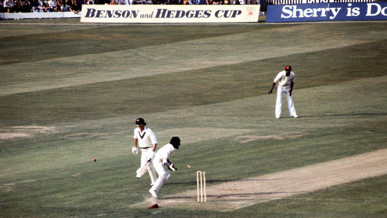Greg Chappell is run out by Viv Richards, West Indies v Australia, Lord's, June 21, 1975