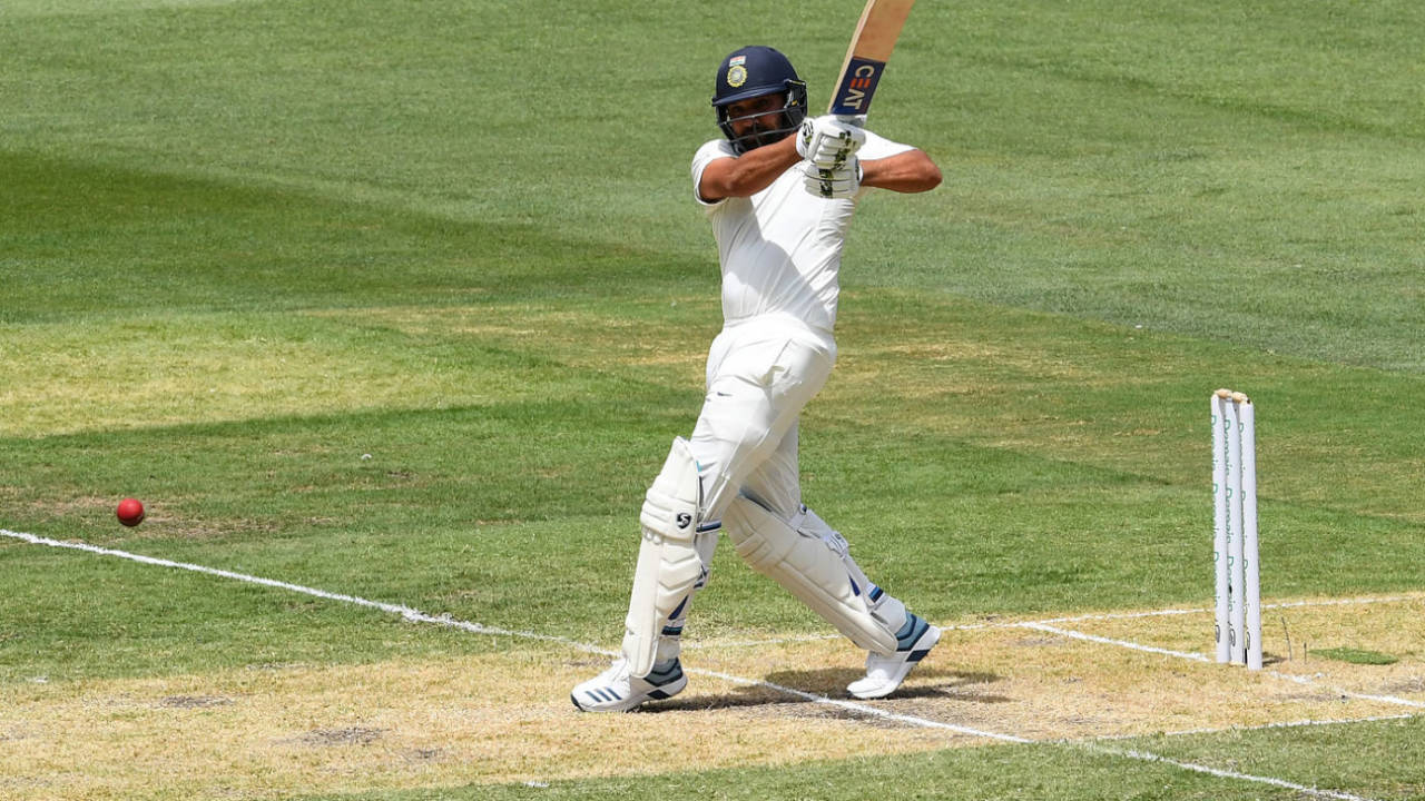 Rohit Sharma pulls of the front foot&nbsp;&nbsp;&bull;&nbsp;&nbsp;Getty Images