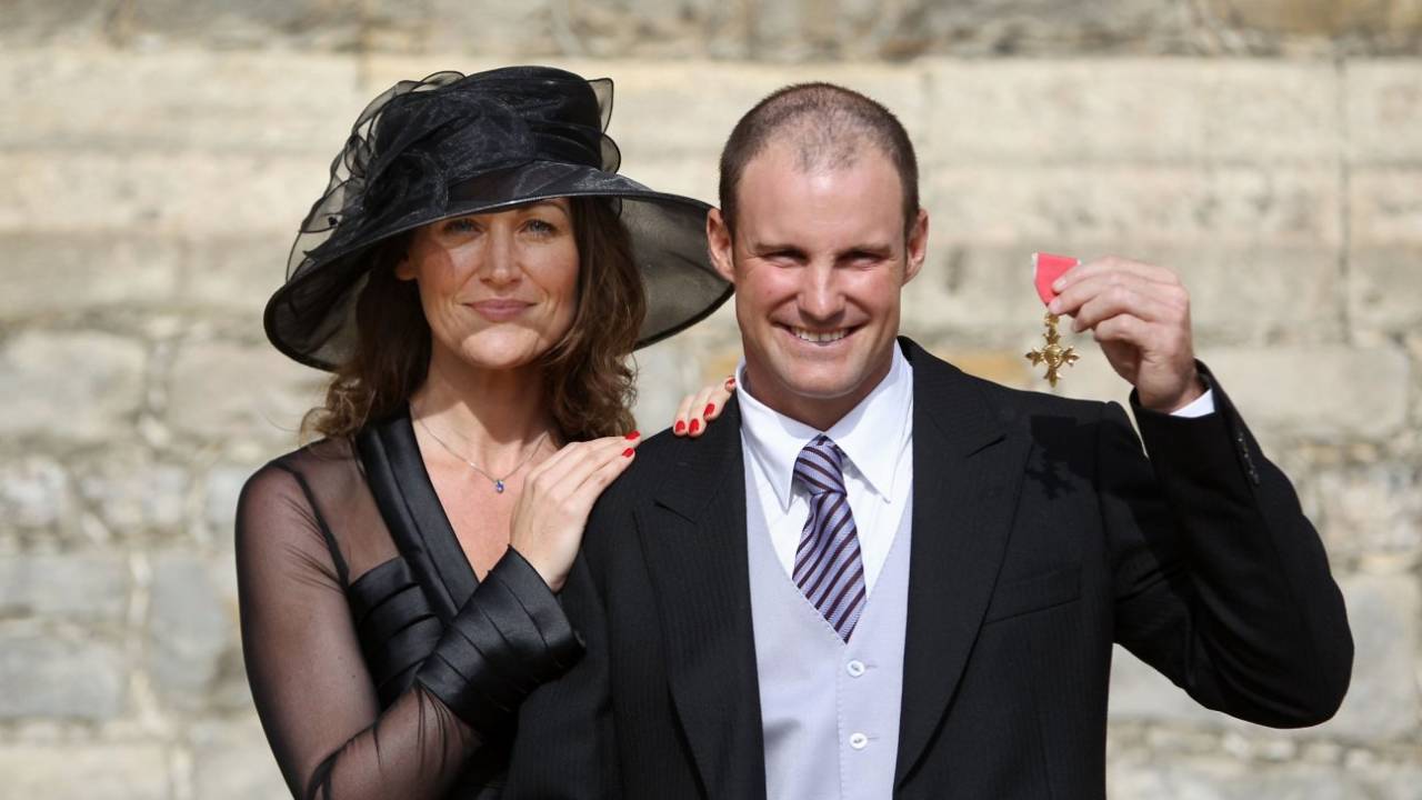 Ruth and Andrew Strauss at Buckingham Palace&nbsp;&nbsp;&bull;&nbsp;&nbsp;Getty Images