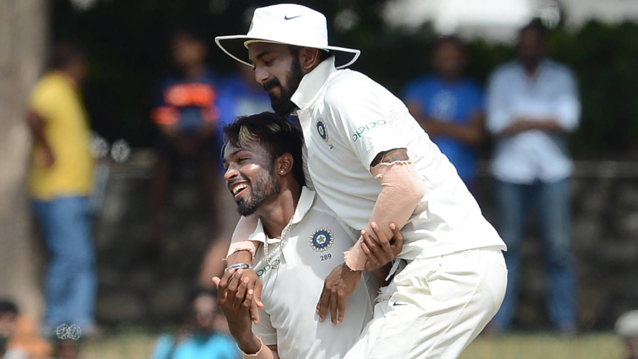 Hardik Pandya and KL Rahul celebrate a wicket&nbsp;&nbsp;&bull;&nbsp;&nbsp;AFP