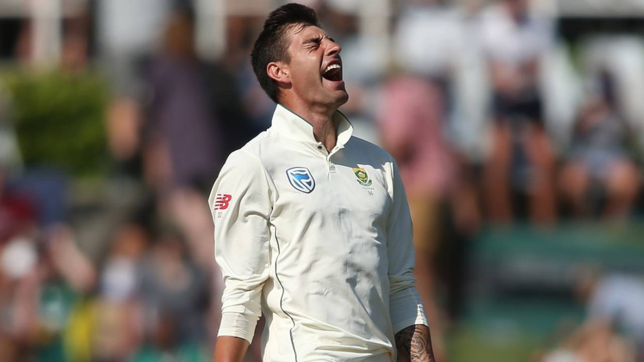Duanne Olivier reacts after getting the better of a batsman&nbsp;&nbsp;&bull;&nbsp;&nbsp;Getty Images