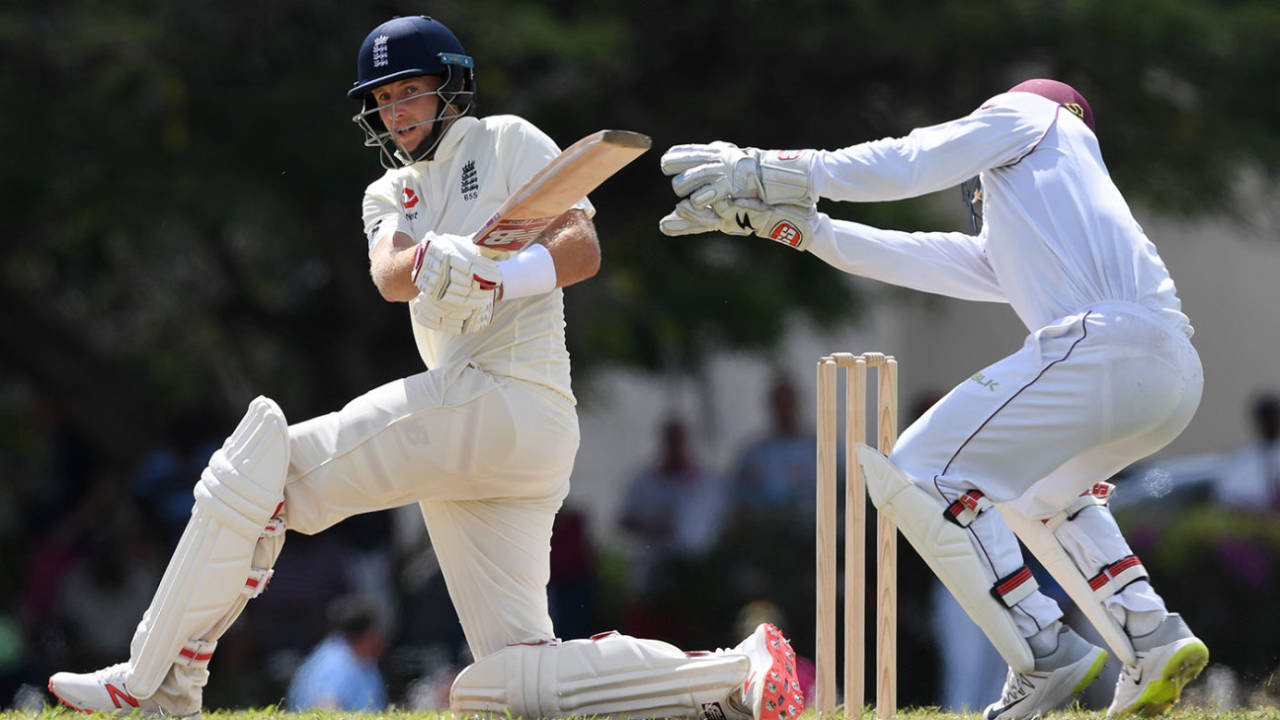 Joe Root pulls through the leg side, WI President's XI v England XI, tour match, 1st day, 3Ws Oval, January 15, 2019