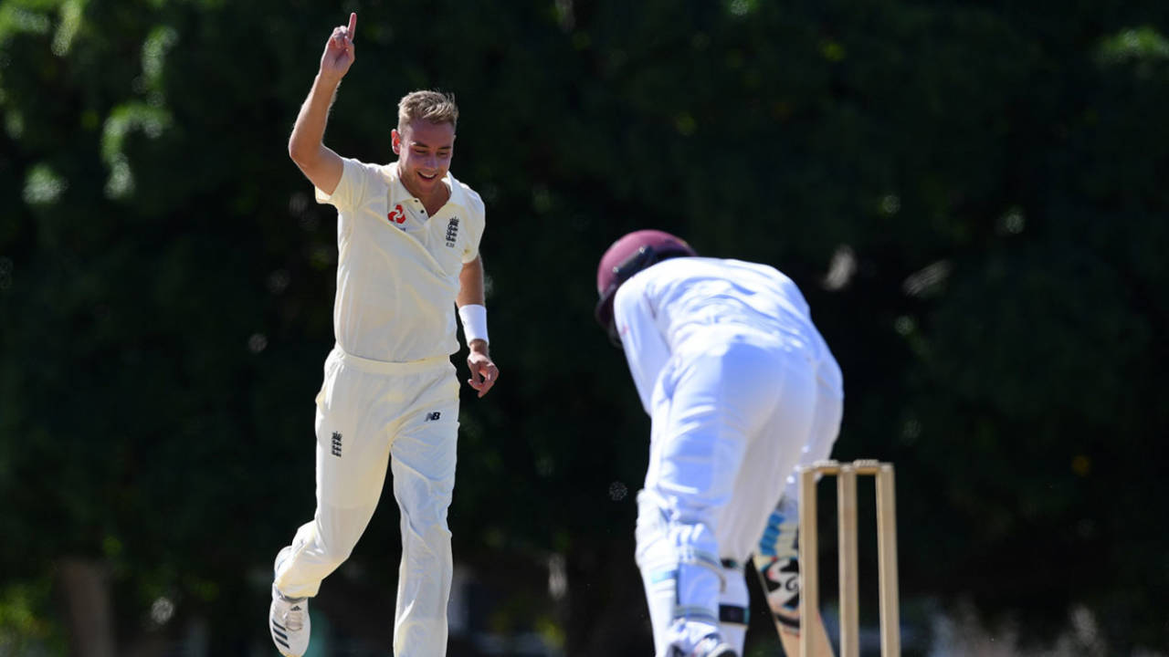Stuart Broad claims another wicket in England's warm-up&nbsp;&nbsp;&bull;&nbsp;&nbsp;Getty Images