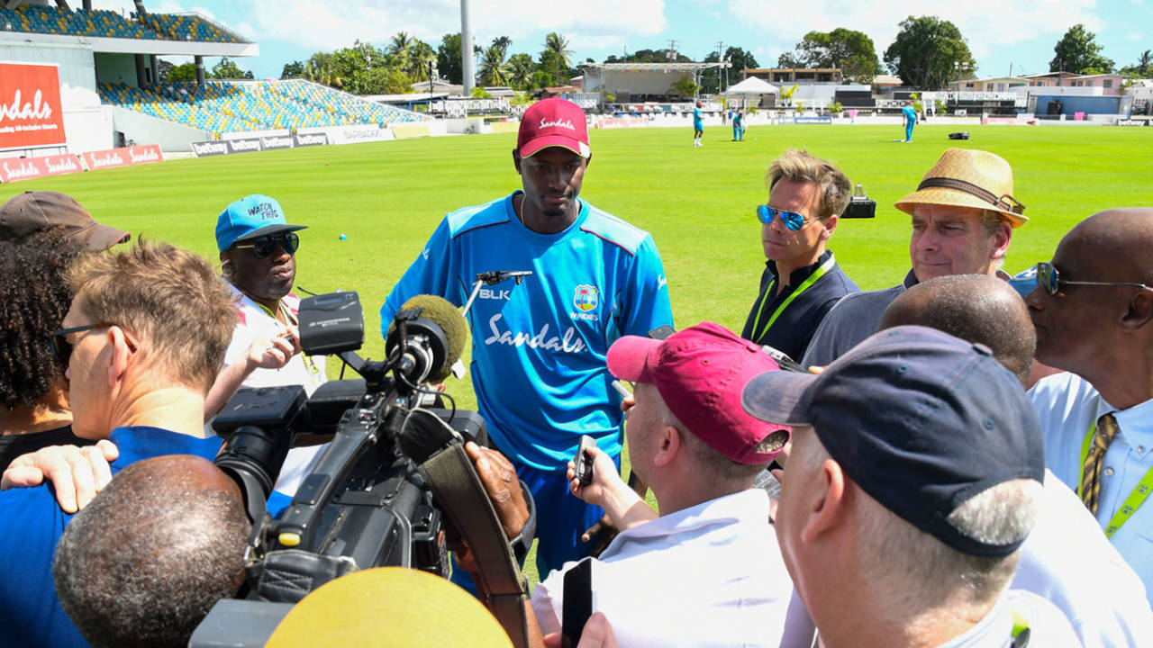 Jason Holder speaks to the media on the eve of the first Test, Barbados, January 22,  2019