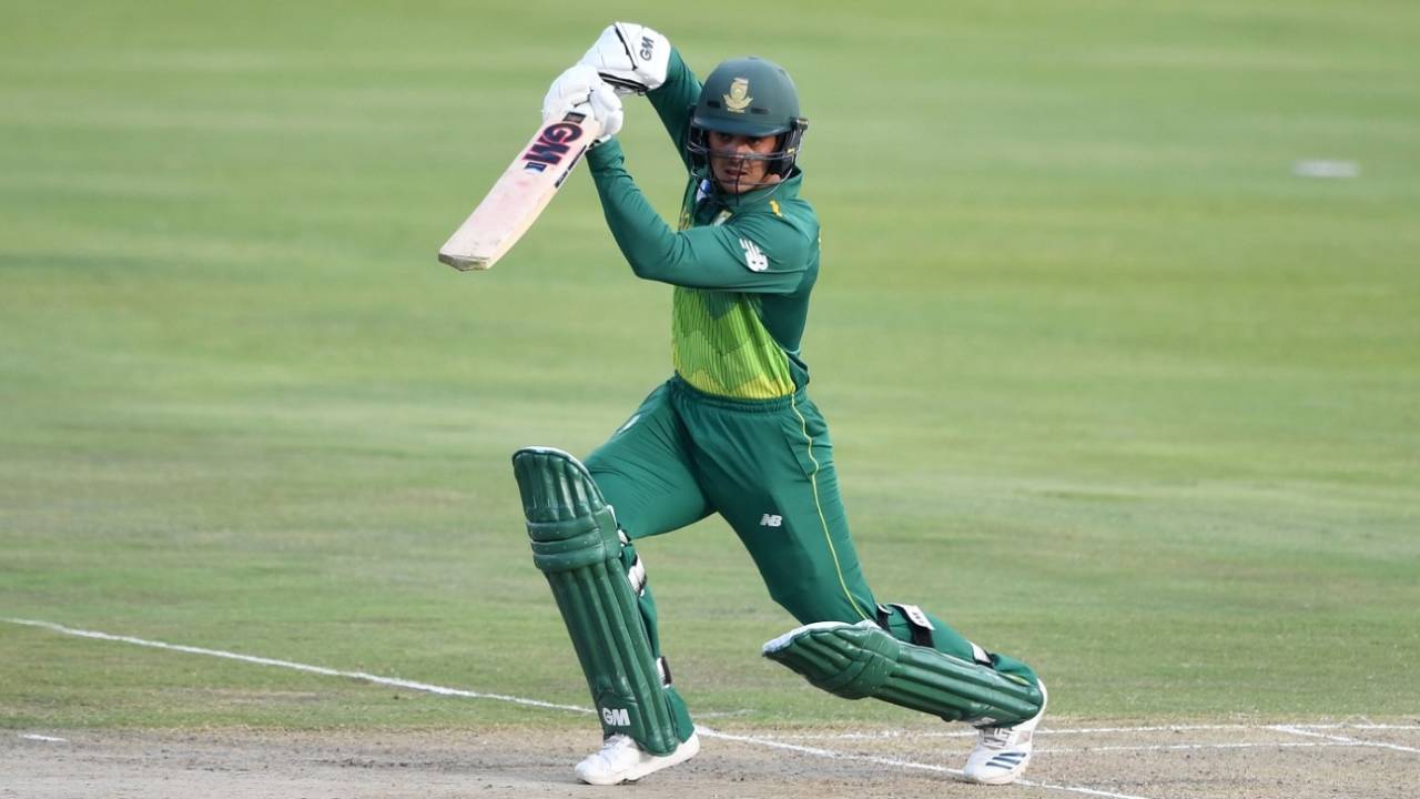 Quinton de Kock plays a drive, South Africa v Pakistan, 3rd ODI, Centurion, January 25, 2019