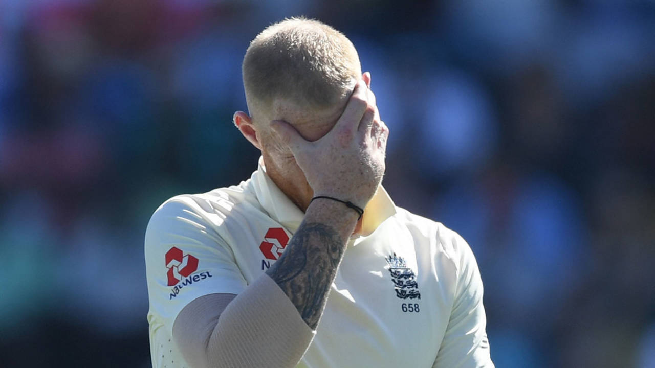 Ben Stokes feels the heat on a day of toil for England, West Indies v England, 1st Test, Barbados, 3rd day, January 25, 2019