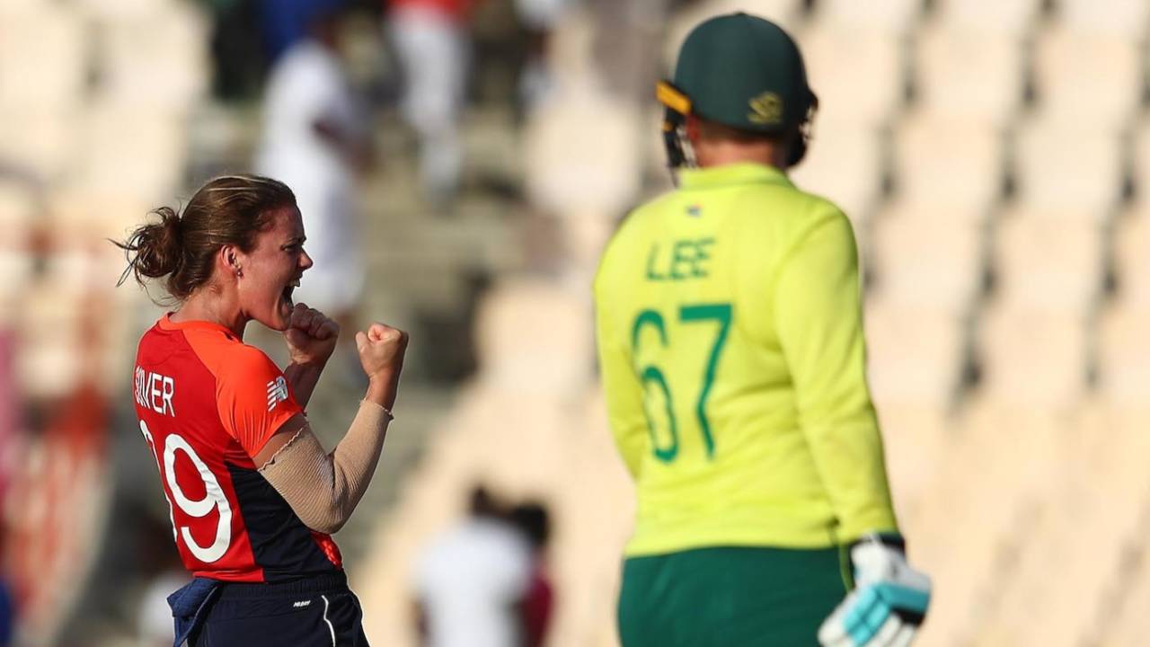 Nat Sciver's rampage began in the second over, with the wicket of Lizelle Lee&nbsp;&nbsp;&bull;&nbsp;&nbsp;Getty Images
