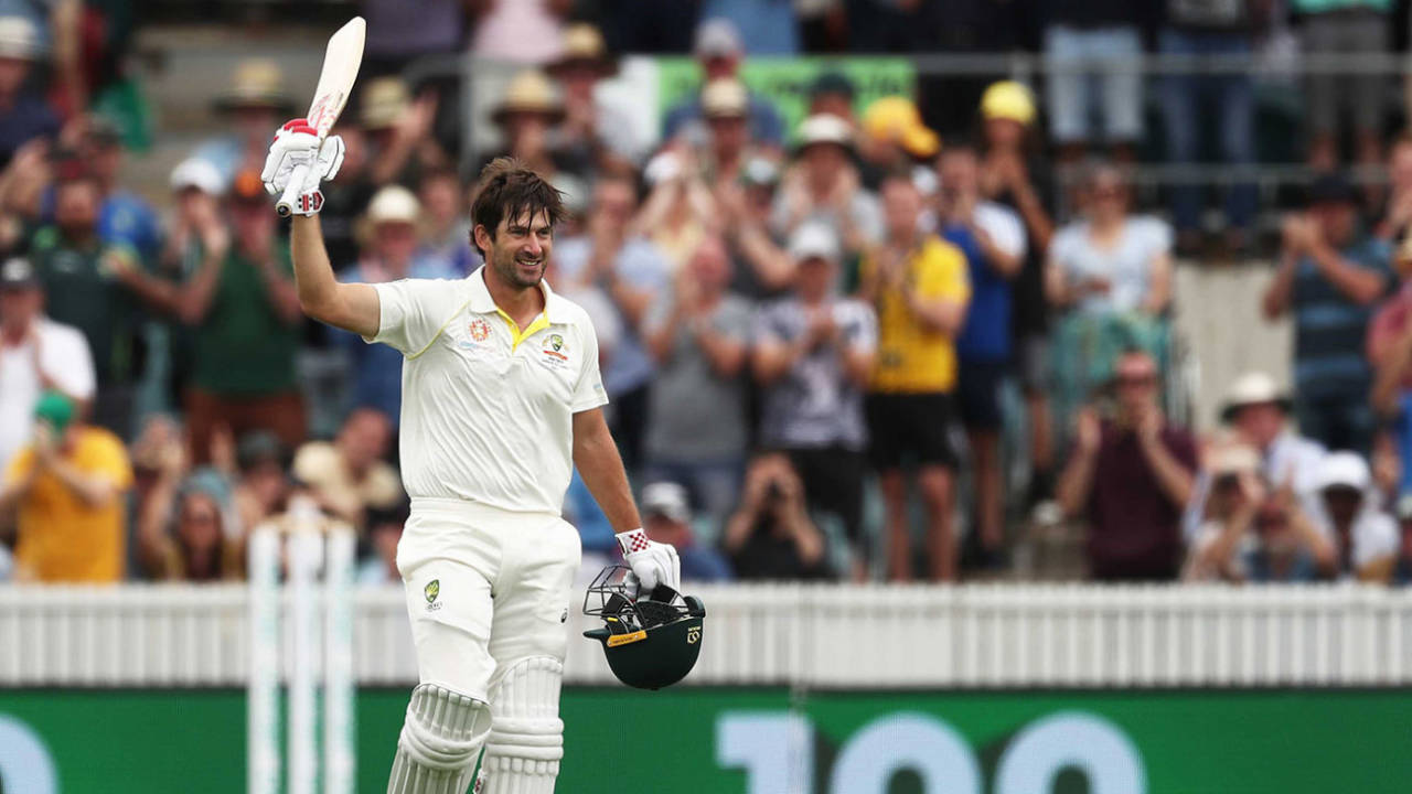 Joe Burns brought up his fourth Test hundred, Australia v Sri Lanka, 2nd Test, Canberra, February 1, 2019
