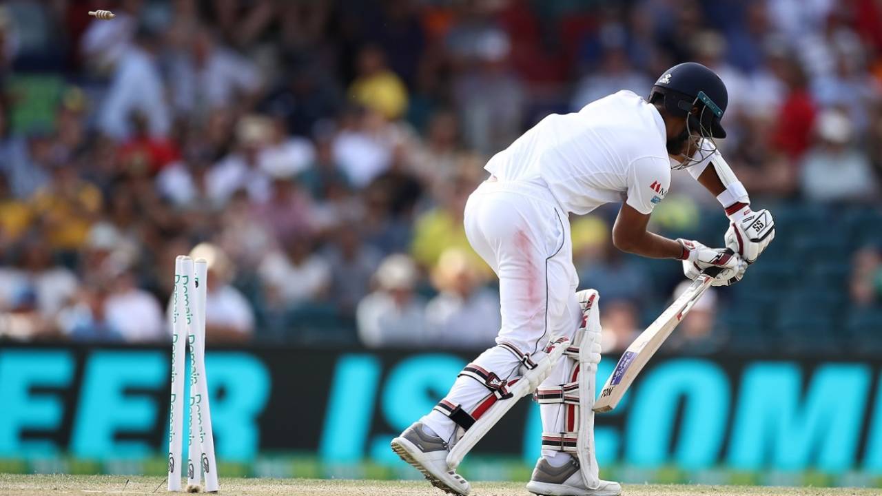 Kusal Mendis cleaned up by a beauty, Australia v Sri Lanka, 2nd Test, Canberra, 2nd day, February 2, 2019