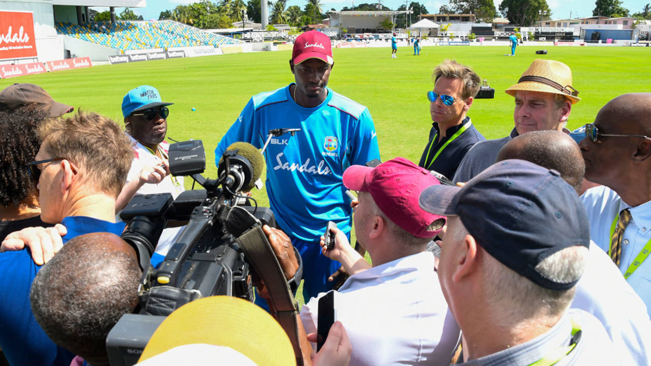 Jason Holder speaks to the media on the eve of the first Test, Barbados, January 22,  2019