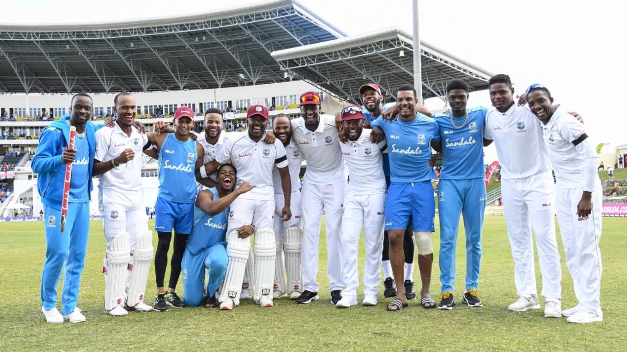 Jason Holder and his men are in a joyous mood, West Indies v England, 2nd Test, 3rd day, Antigua, February 2, 2019
