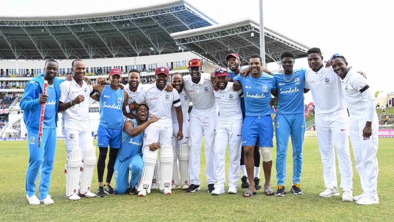 Jason Holder and his men are in a joyous mood, West Indies v England, 2nd Test, 3rd day, Antigua, February 2, 2019