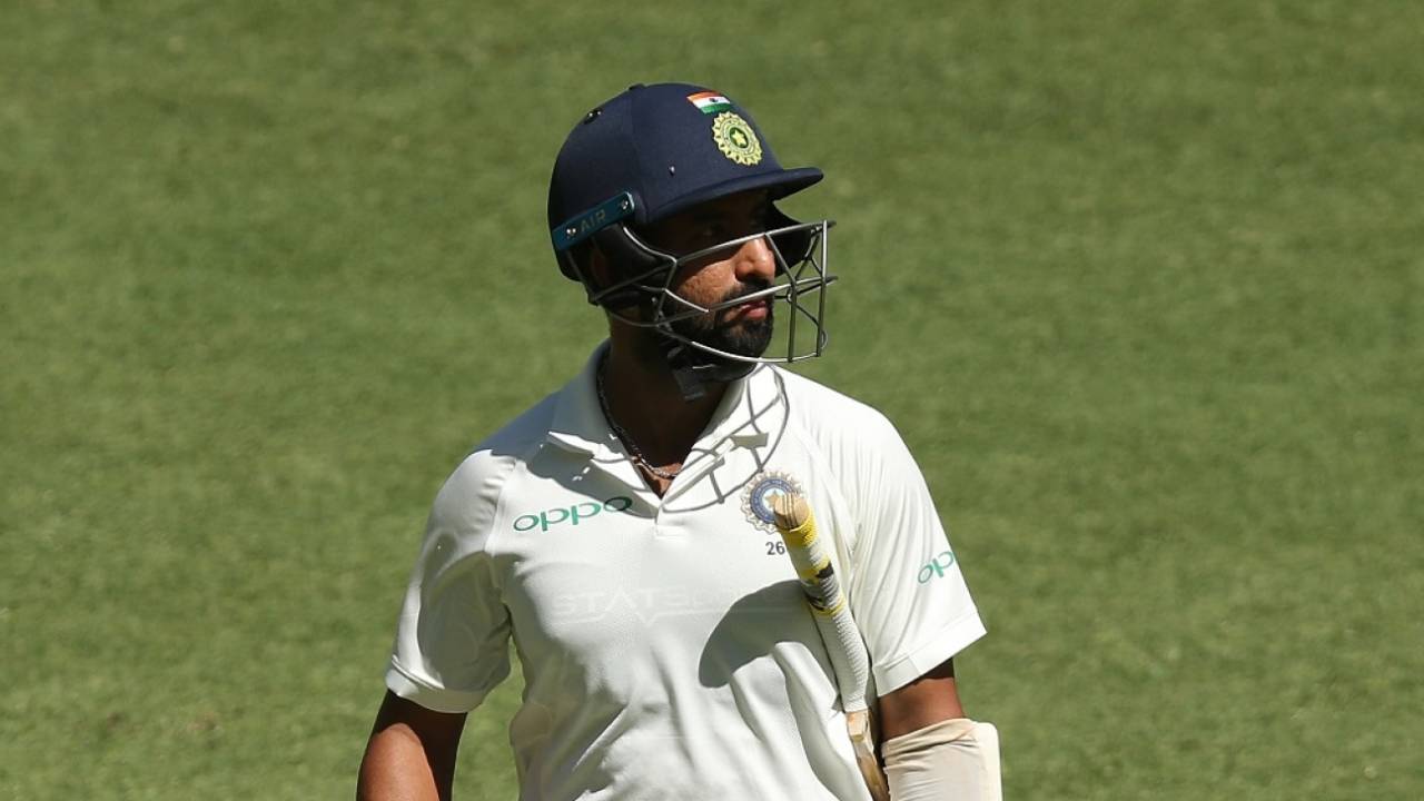 Pujara became Sarwate's third victim of the day&nbsp;&nbsp;&bull;&nbsp;&nbsp;Getty Images