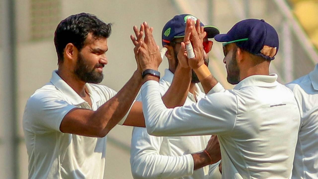 Aditya Sarwate got the big wicket of Cheteshwar Pujara for the second time in the match