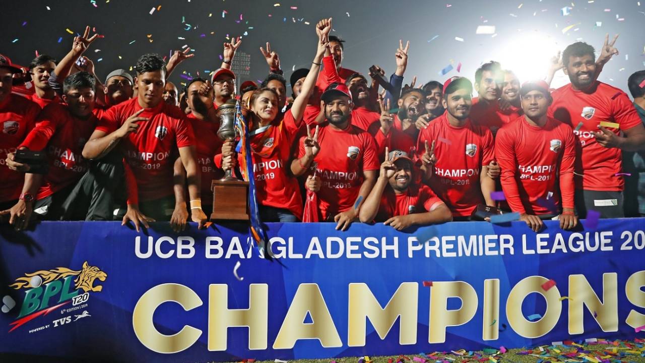 Comilla Victorians were crowned BPL 2018-19 champions, Comilla Victorians v Dhaka Dynamites, BPL 2018-19, Dhaka, February 8, 2019