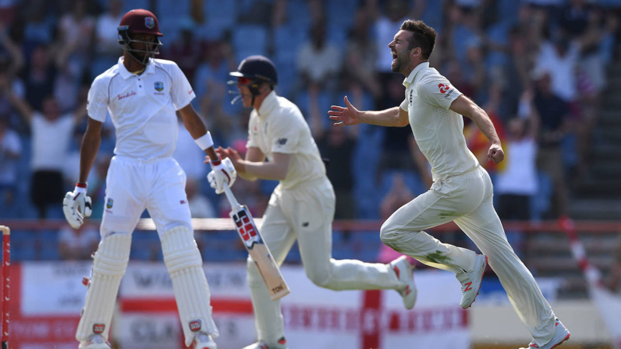 Mark Wood claimed three quick wickets in a brilliant spell, West Indies v England, 3rd Test, St Lucia, 2nd day, February 10, 2019