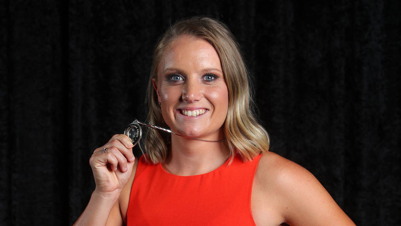 Alyssa Healy won the Belinda Clark Award, Melbourne, February 11, 2019