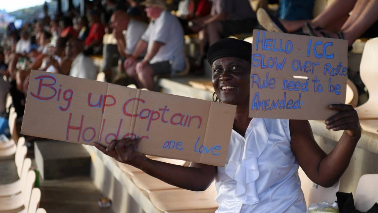 West Indies fans weren't too happy with the ban on Jason Holder&nbsp;&nbsp;&bull;&nbsp;&nbsp;Getty Images