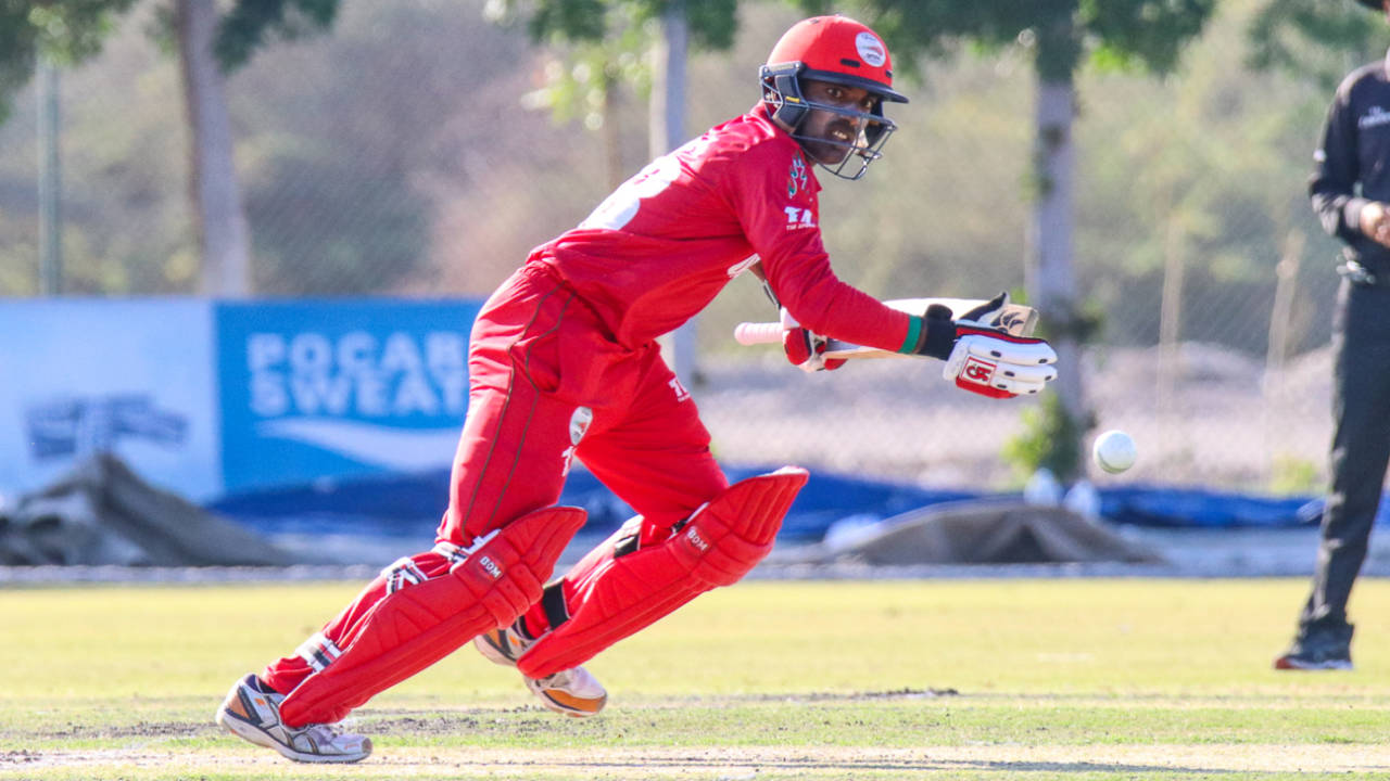 Aamir Kaleem scampers a quick run into the leg side, Oman v Ireland, Oman Quadrangular T20I Series, Al Amerat, February 13, 2019
