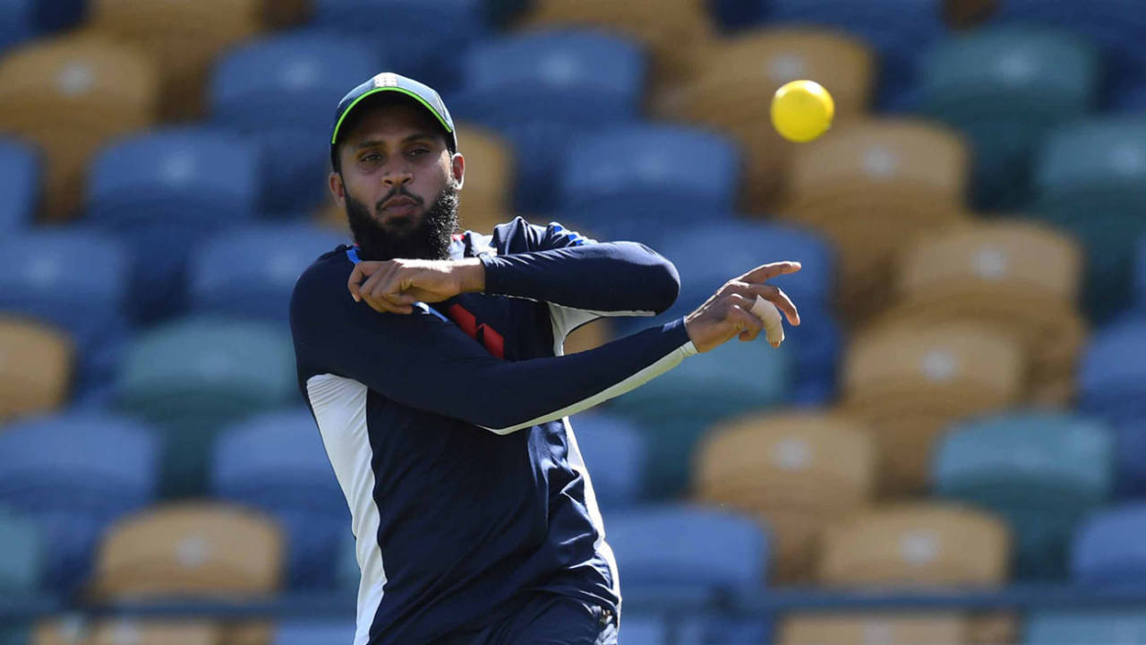 Adil Rashid during an England nets session in Barbados&nbsp;&nbsp;&bull;&nbsp;&nbsp;Getty Images