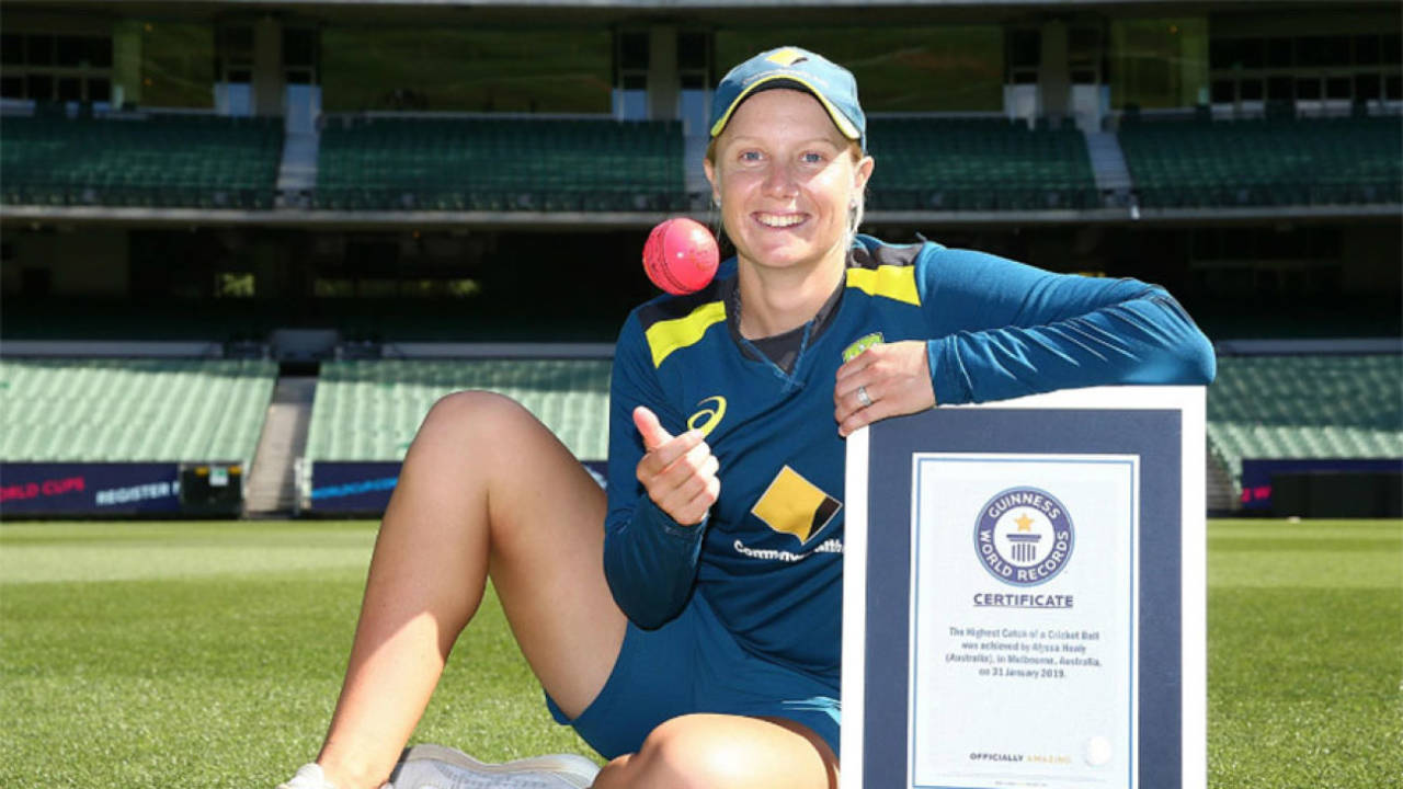 Alyssa Healy after her world record&nbsp;&nbsp;&bull;&nbsp;&nbsp;Cricket Australia/ICC