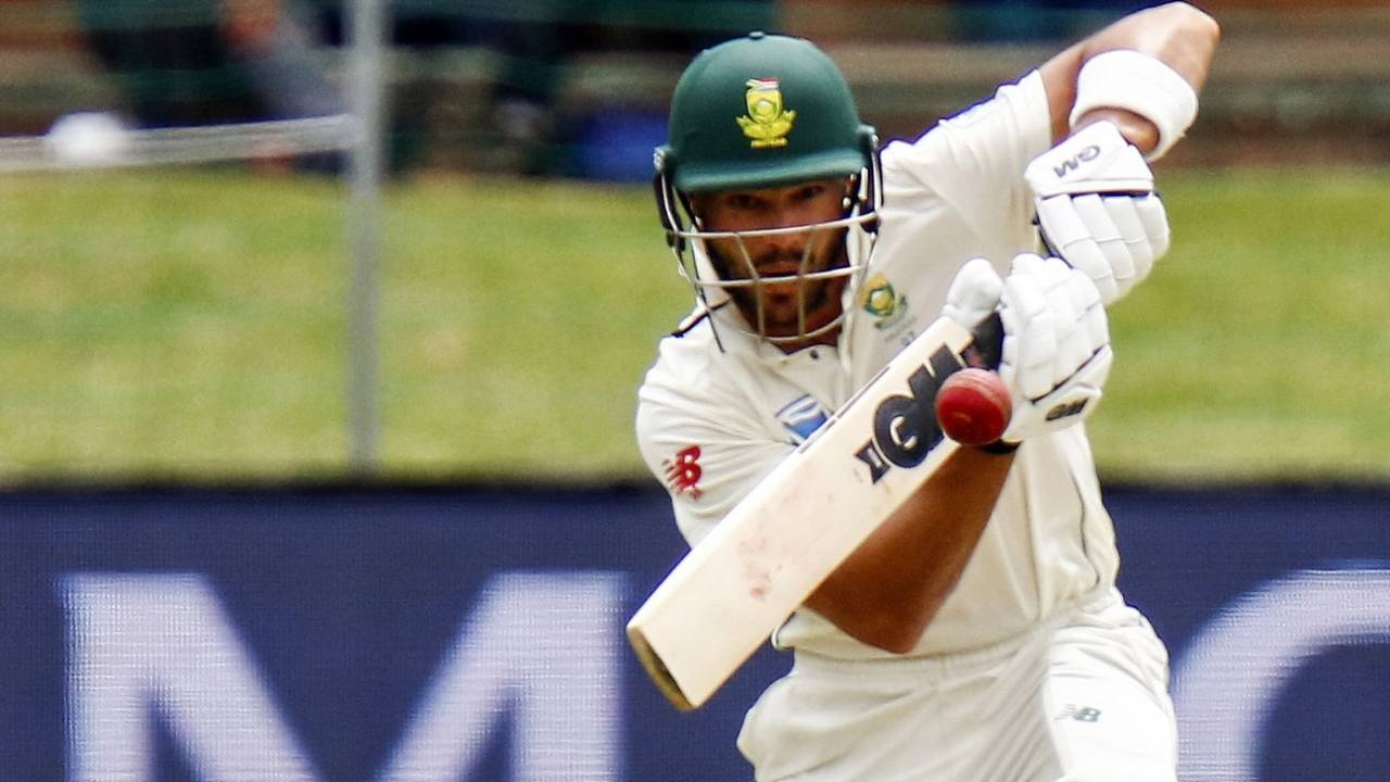 Aiden Markram drives through the off side, South Africa v Sri Lanka, 2nd Test, Port Elizabeth, 1st day, February 21, 2019