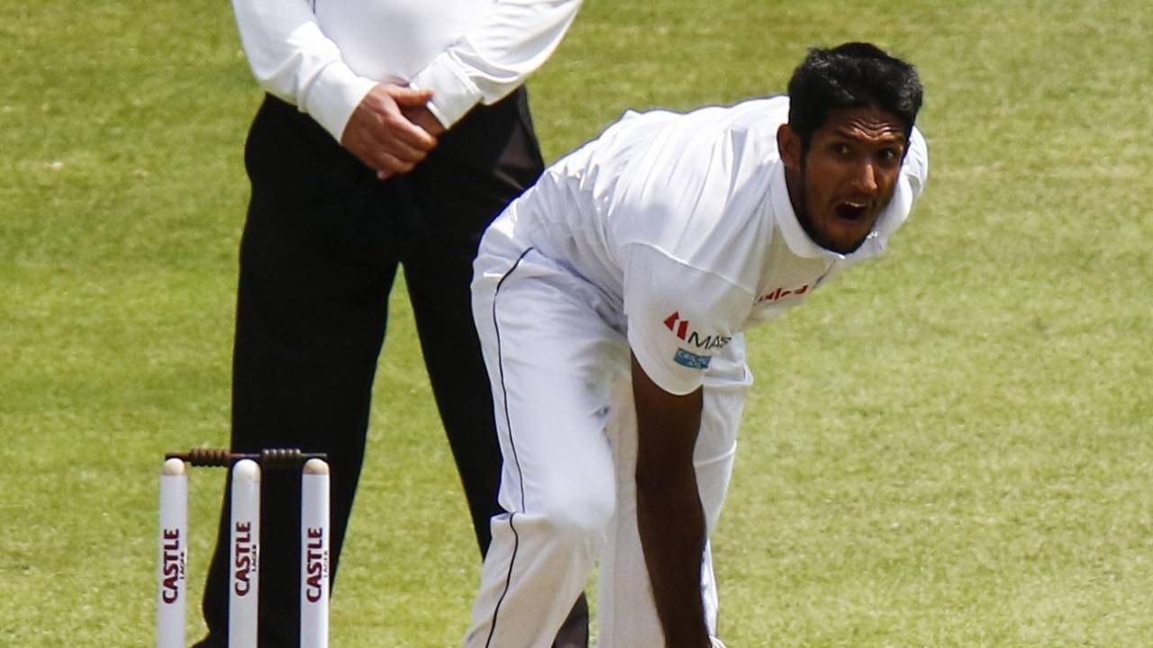 Kasun Rajitha lets it rip, South Africa v Sri Lanka, 2nd Test, Port Elizabeth, 1st day, February 21, 2019