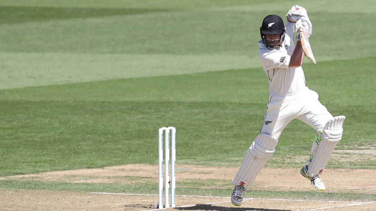 Kane Williamson plays square through the off side, New Zealand v Bangladesh, 1st Test, Hamilton, 2nd day, March 1, 2019