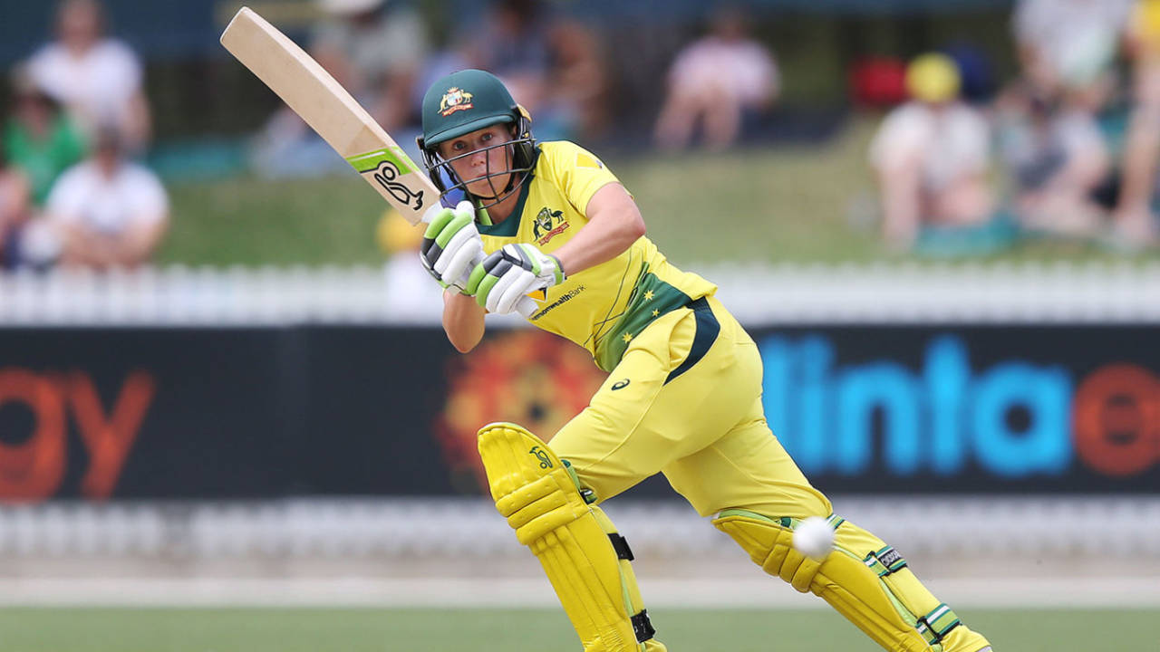 Alyssa Healy works through the leg side, Australia v New Zealand, 3rd ODI, Melbourne, March 3, 2019