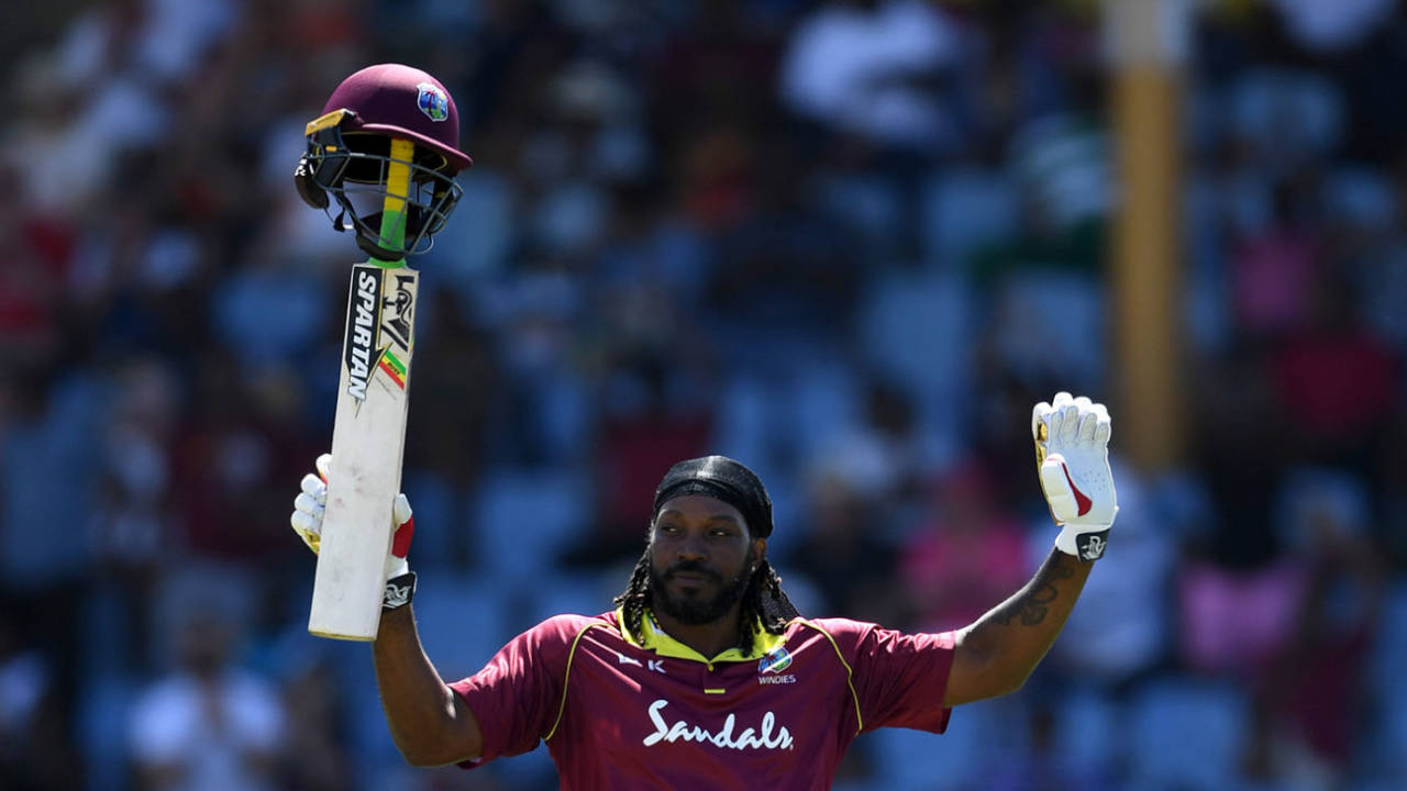 Chris Gayle cracked a 19-ball half-century, West Indies v England, 5th ODI, St Lucia, March 2, 2019 