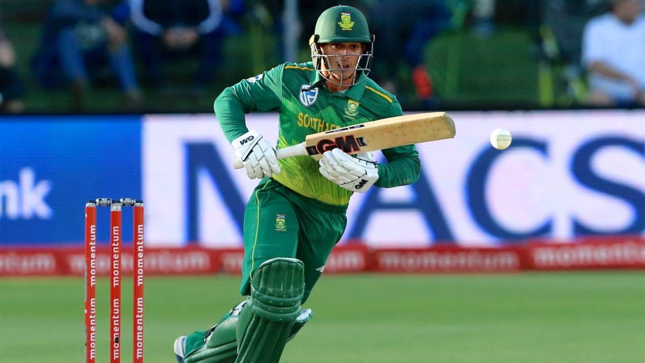 Quinton de Kock made his fourth-straight fifty-plus score of the series, South Africa v Sri Lanka, 4th ODI, Port Elizabeth, March 13, 2019