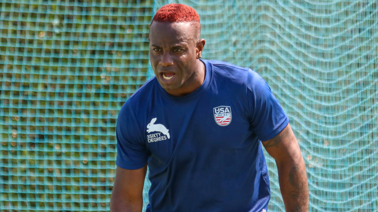 Xavier Marshall sports his dyed hair at a USA training session, Dubai, March 14, 2019